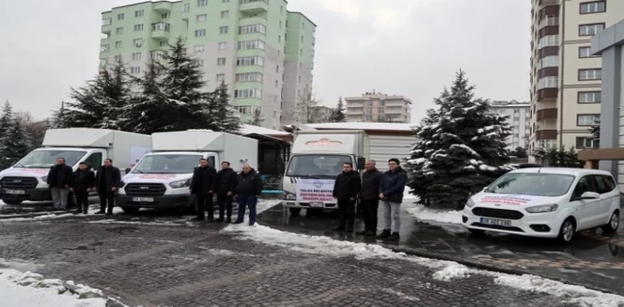 Kayseri Talas’tan yardım konvoyu