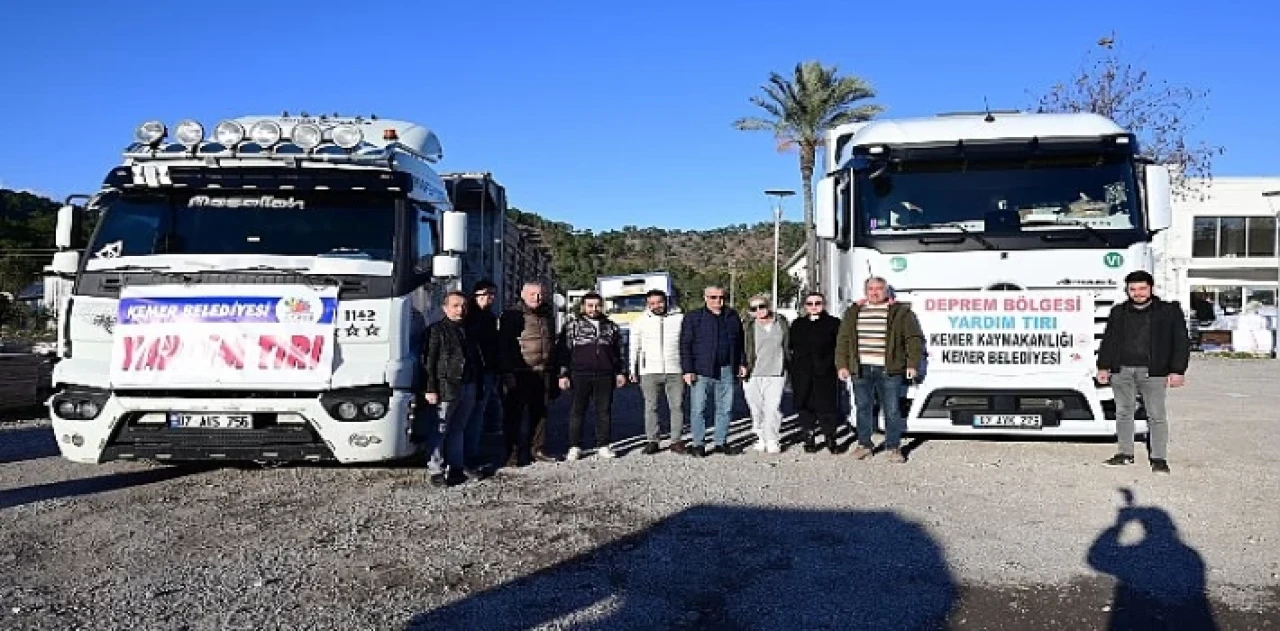 Kemer’den deprem bölgesine 6 yardım tırı