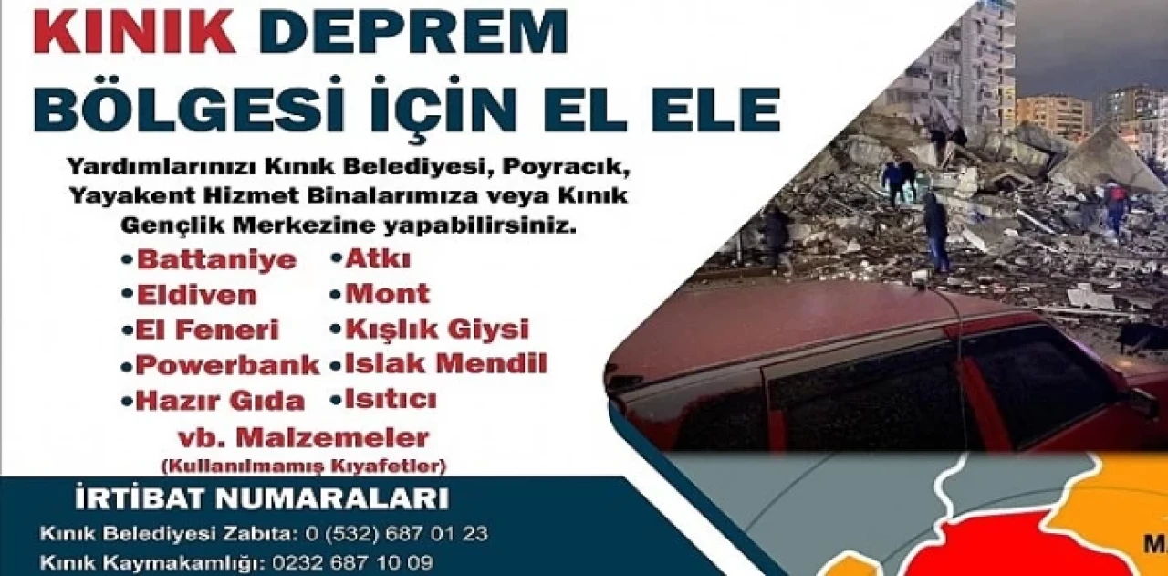 ”Kınık’tan Deprem Bölgesine Yardım Eli”