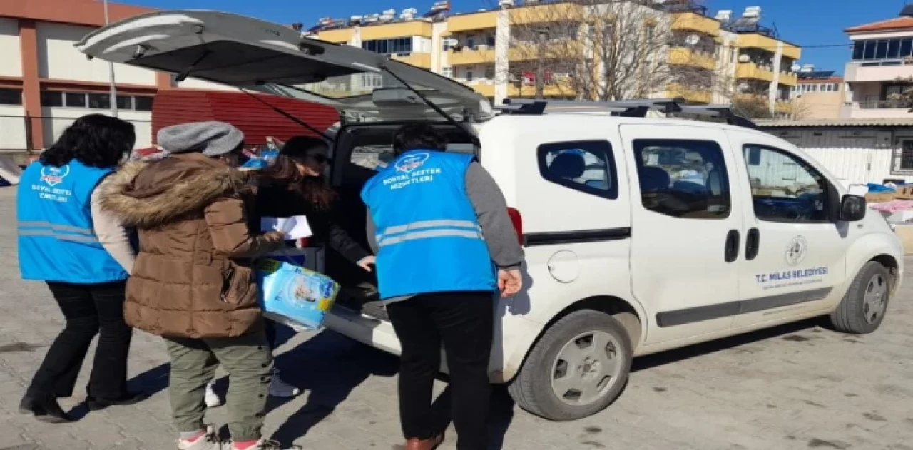 Milas’ta depremzedeler için hummalı çalışma