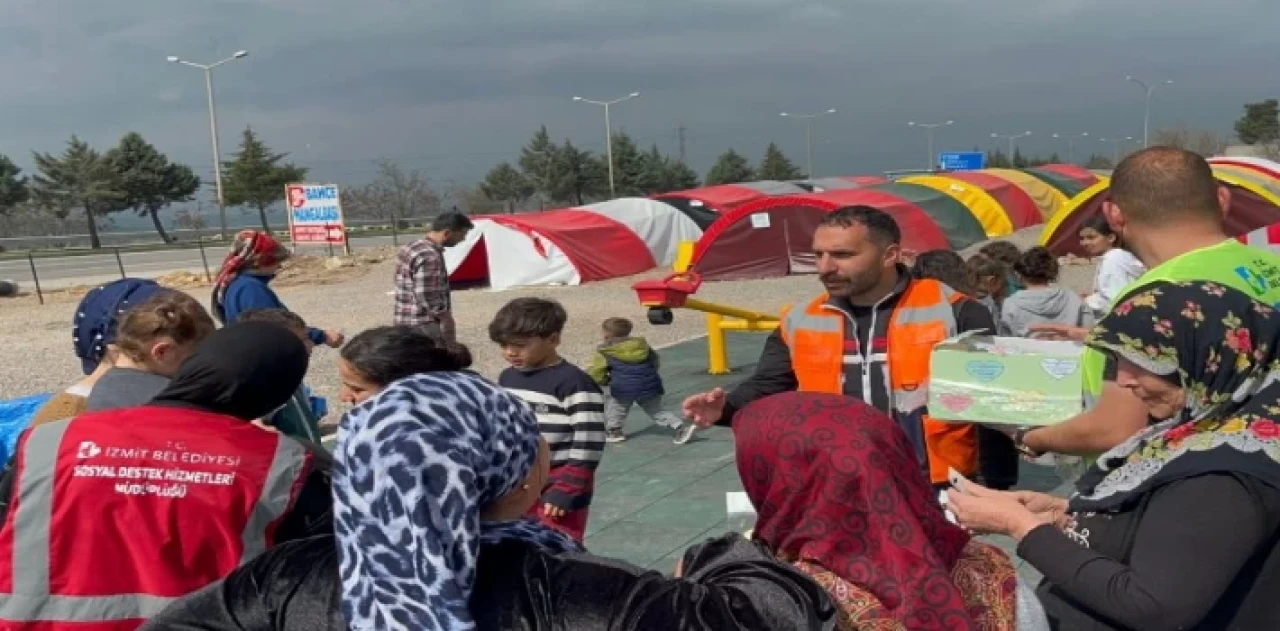 İzmit’in Kahramanmaraş’taki ’çadırkent’inde yaşam başladı