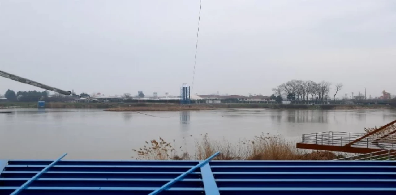 Sakarya Nehri’nde ’zipline’ heyecanı