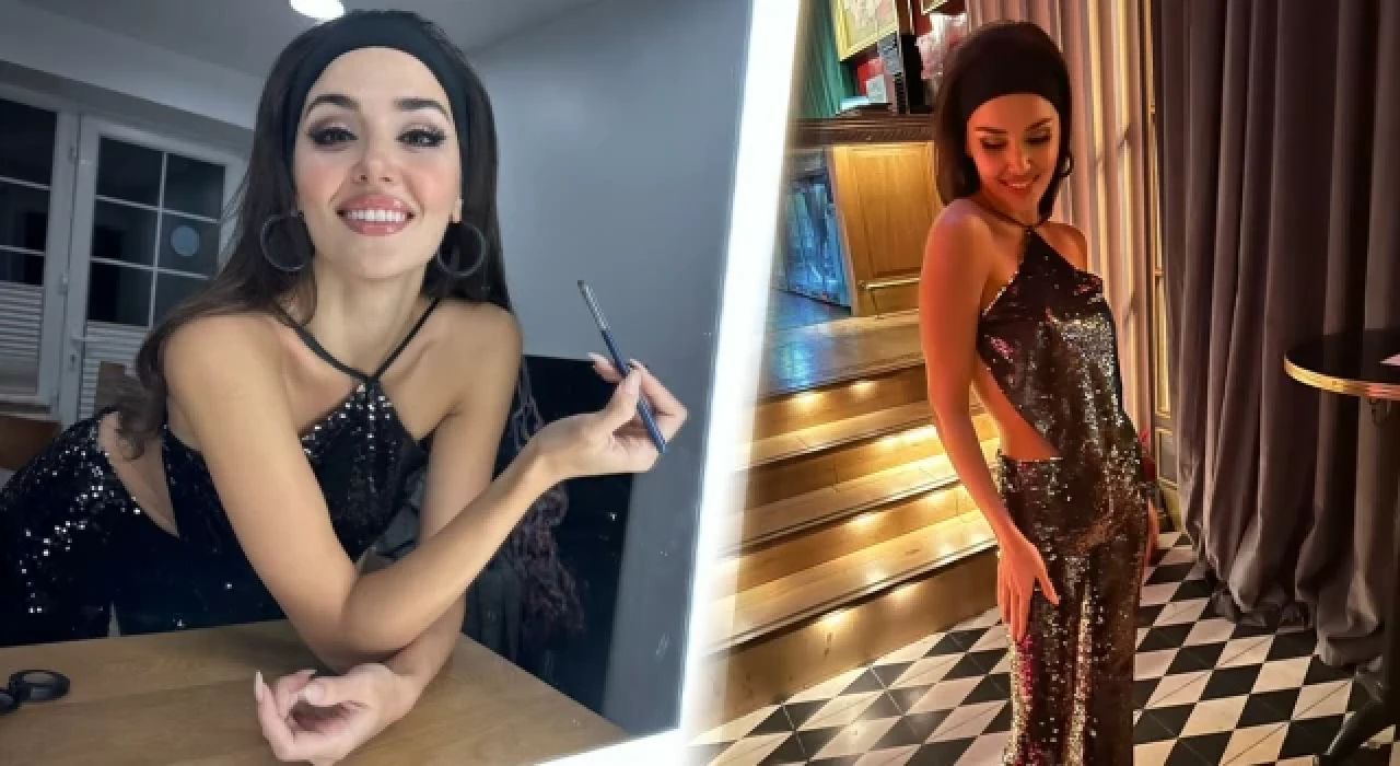 Hande Erçel'in 80'ler tarzı sosyal medyayı salladı!