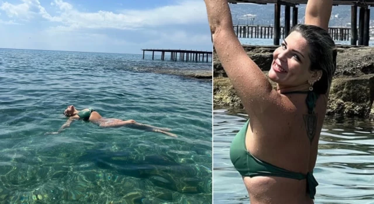 Pelin Öztekin'den bikinili paylaşım