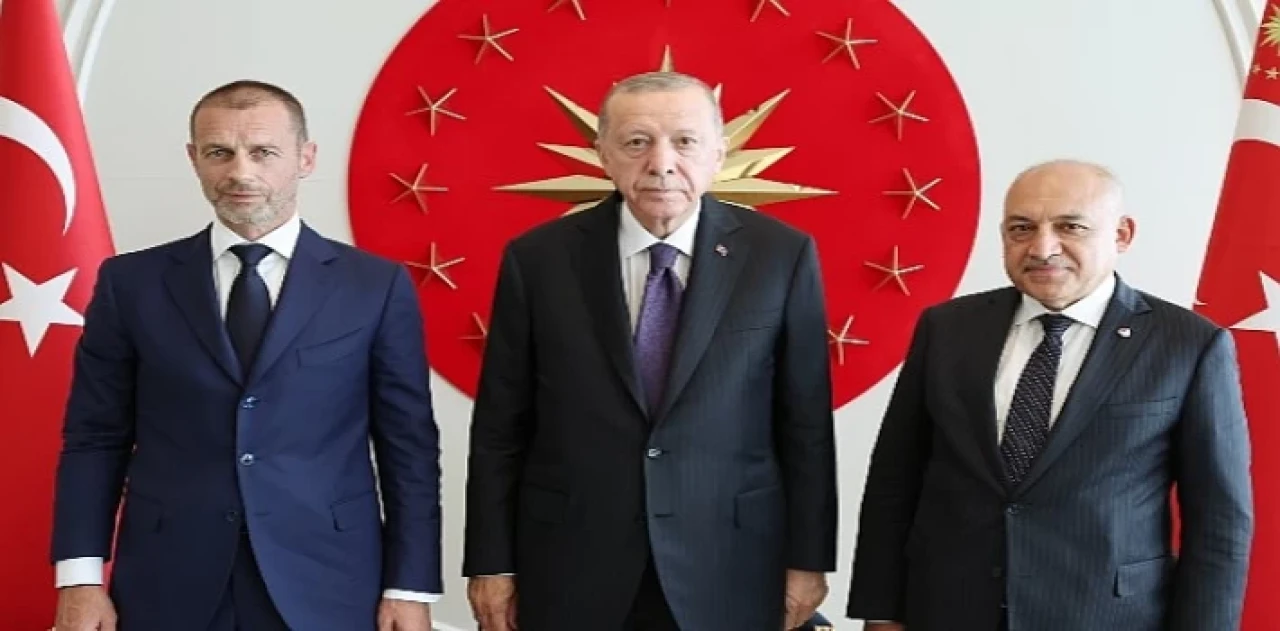 Cumhurbaşkanı Erdoğan, FIFA Başkanı Infantino ve UEFA Başkanı Ceferin’i Kabul Etti