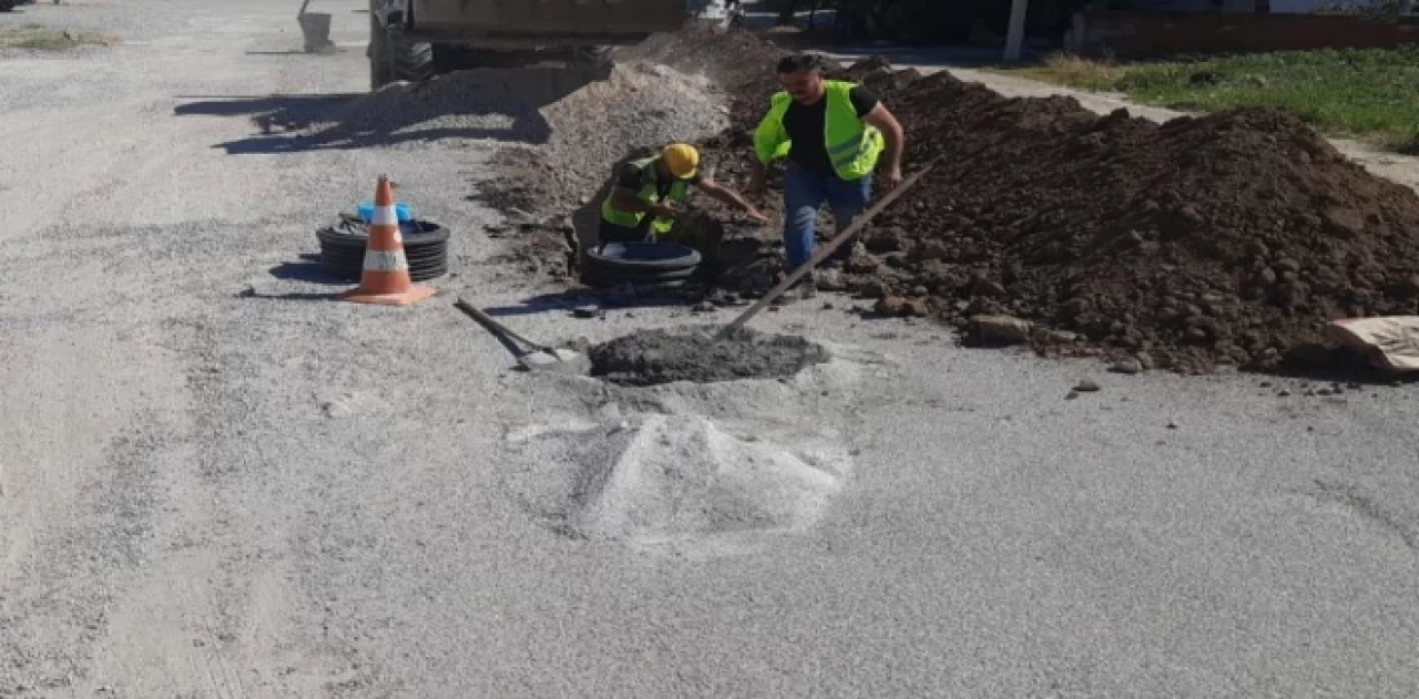 Manisa Akhisar’da ek yağmur suyu hattı tamamlandı