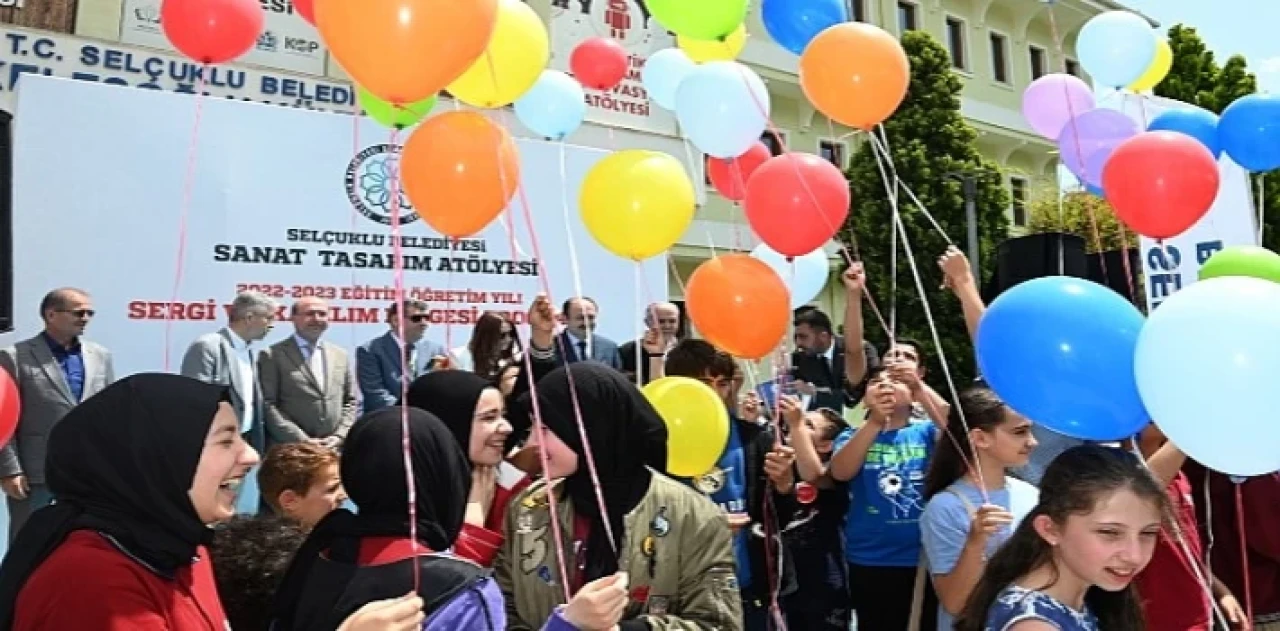 Selçuklu Sanat Tasarım Atölyesi, eğitim dönemini atölyelerde eğitim alan çocukların el becerilerinden oluşan muhteşem bir sergi ile sonlandırdı