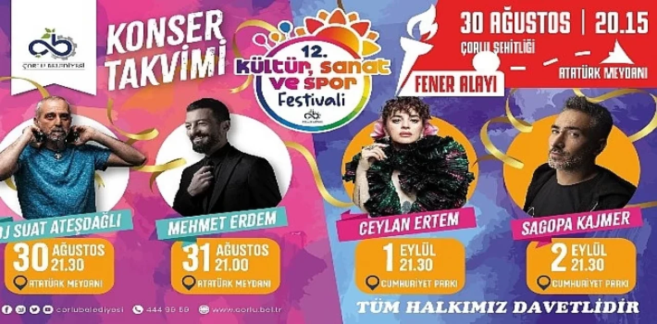 12. Kültür, Sanat ve Spor Festivali Başlıyor