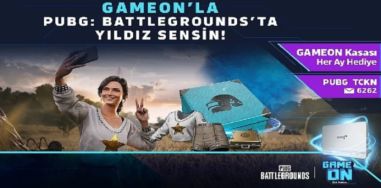 GAMEON farkıyla PUBG’de GAMEON Kasası her ay hediye