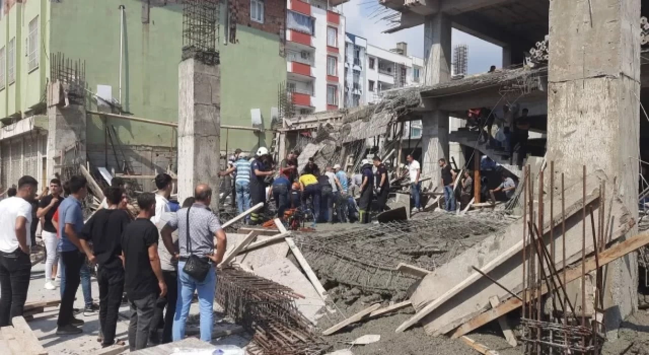 Hatay'da yapımı süren inşaatta çökme meydana geldi: Bir işçi hala göçük altında