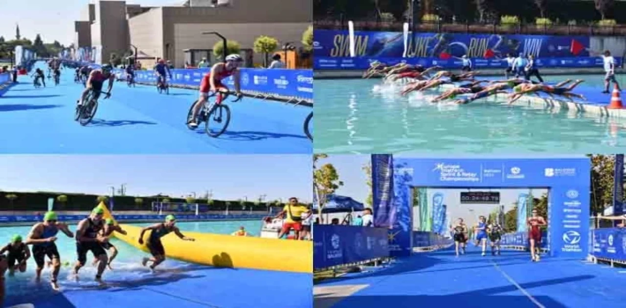 Triatlon şampiyonası nefes kesiyor