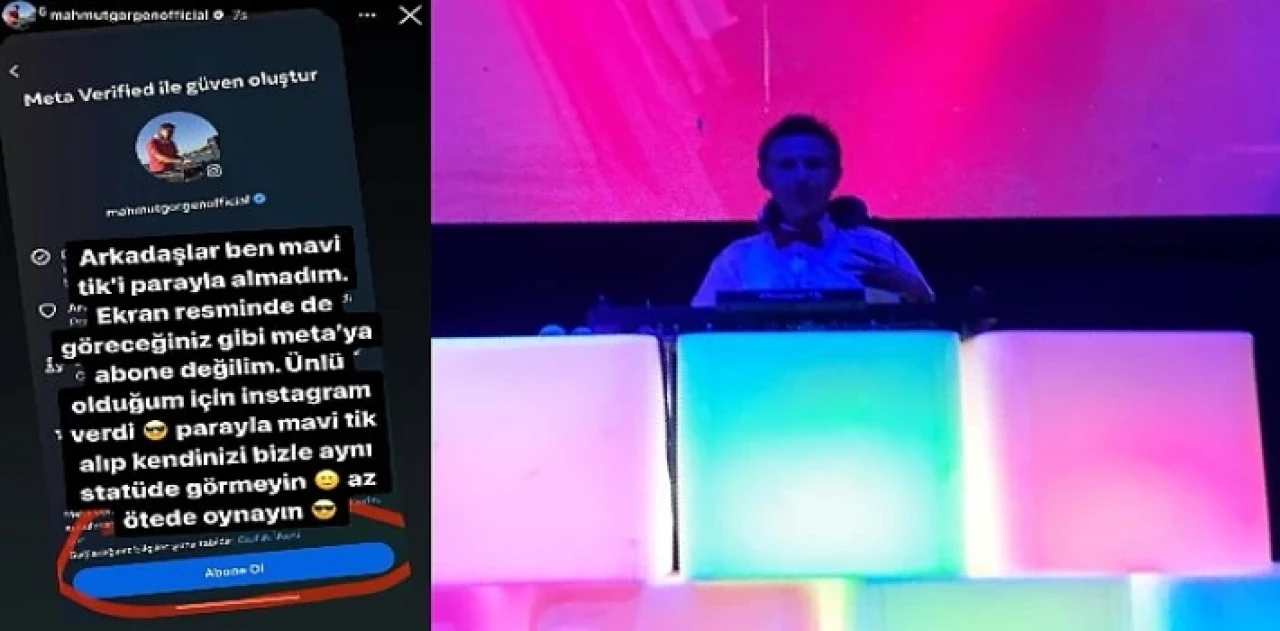 Ünlü DJ Mahmut Görgen’den Instagram Mavi Tik Tartışması