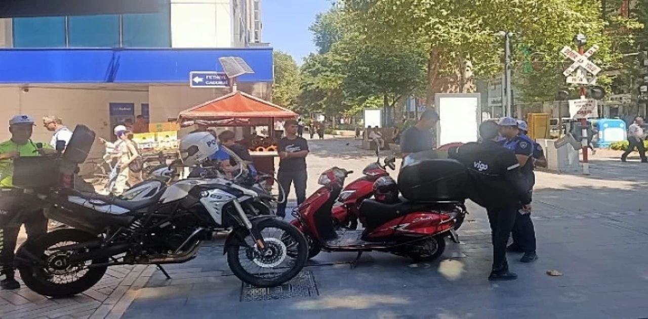 Zabıta ve Emniyetten motosiklet denetimi