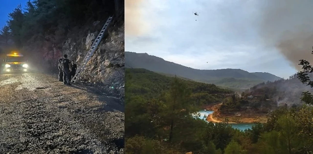 Antalya Büyükşehir ekipleri Alanya’da yangın söndürme çalışmalarına destek veriyor