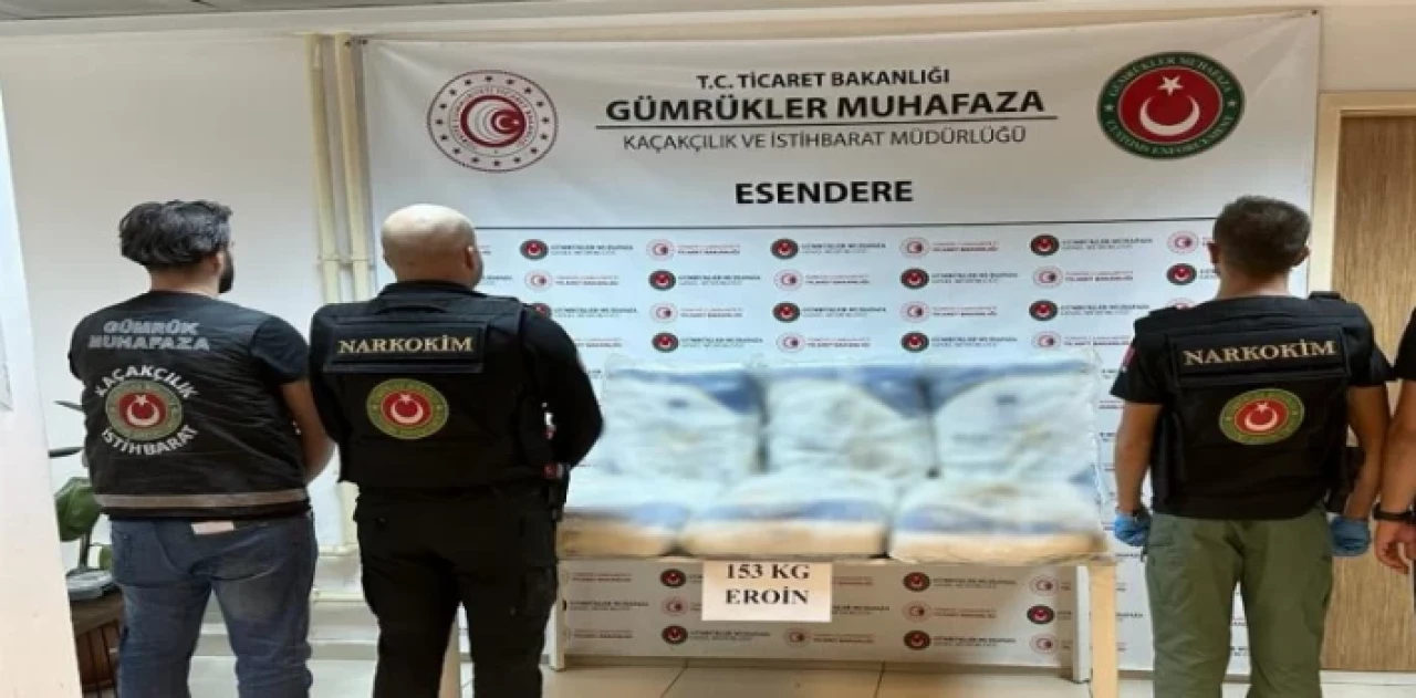 Esendere Gümrük Kapısında 153 kilo eroin yakalandı