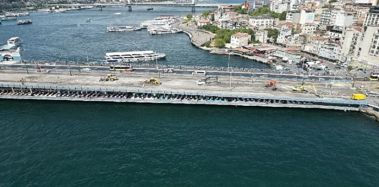 Galata Köprüsü’nde 1. Etap çalışmaları tamamlandı