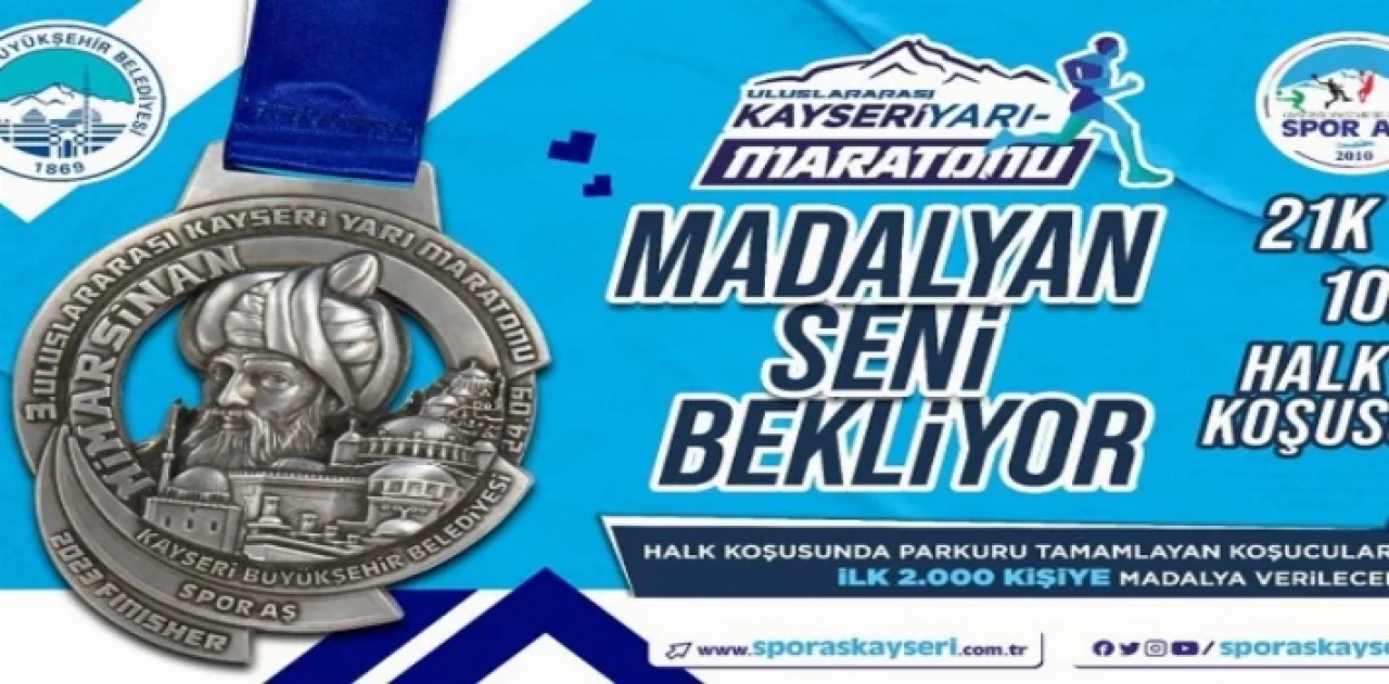 Kayseri’de yarı maratona geri sayım