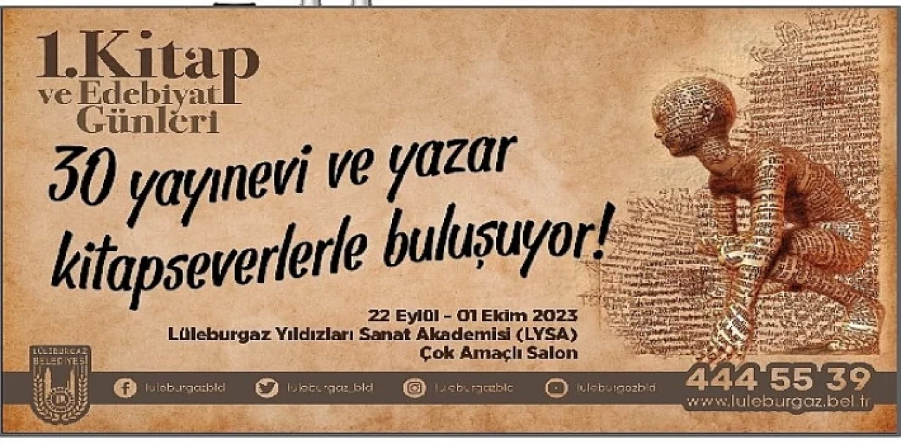 Lüleburgaz’da 1.Kitap ve Edebiyat Günleri Başlıyor