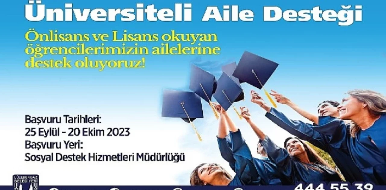 “Lüleburgaz’da başarı öğrenciden destek belediyeden”