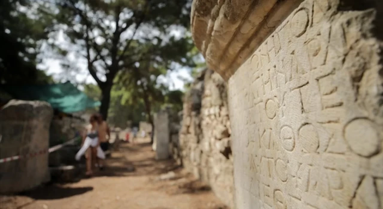 Phaselis Antik Kenti'ndeki ana caddenin tamamı gün yüzüne çıkarılıyor