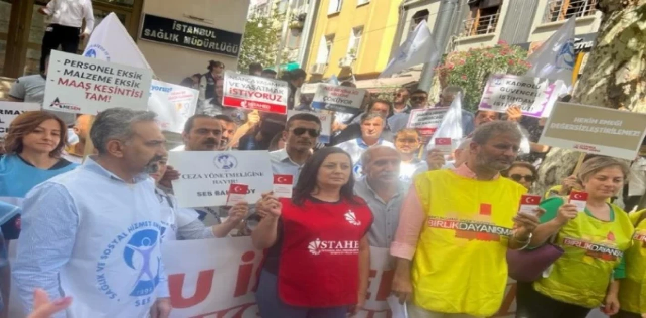 Sağlık emekçilerinden İstanbul’da tepki! İl Sağlık Müdürlüğü anayasayı yok sayıyor!