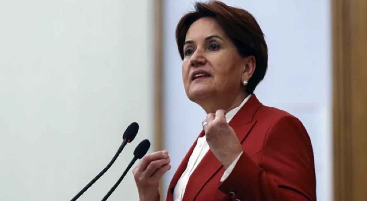 Meral Akşener, kürsüye dün tahliye edilen Batuhan Çolak ile birlikte çıktı