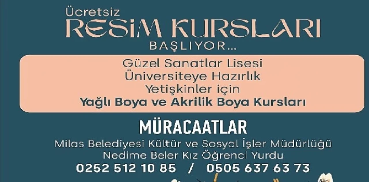 Resim Kursuna Kayıtlar Başladı