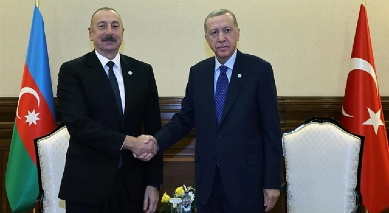 Cumhurbaşkanı Erdoğan, Azerbaycan Cumhurbaşkanı Aliyev ile görüştü