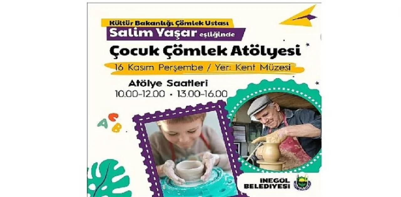 İnegöl Belediyesi’nden Çocuklara Özel Çömlek Atölyesi Etkinliği