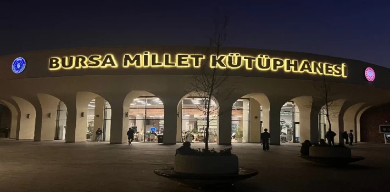 Bursa Millet Kütüphanesi artık 24 saat açık