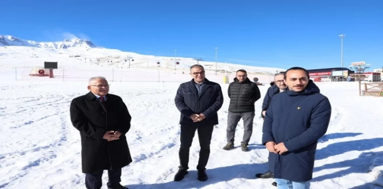 Erciyes Kayak Merkezi  Başkan Büyükkılıç’ı ağırladı