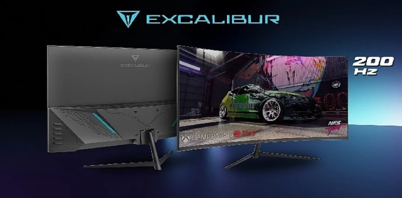 Excalibur 23.8” Curved Monitör 200HZ yenileme hızıyla oyunseverleri büyülüyor