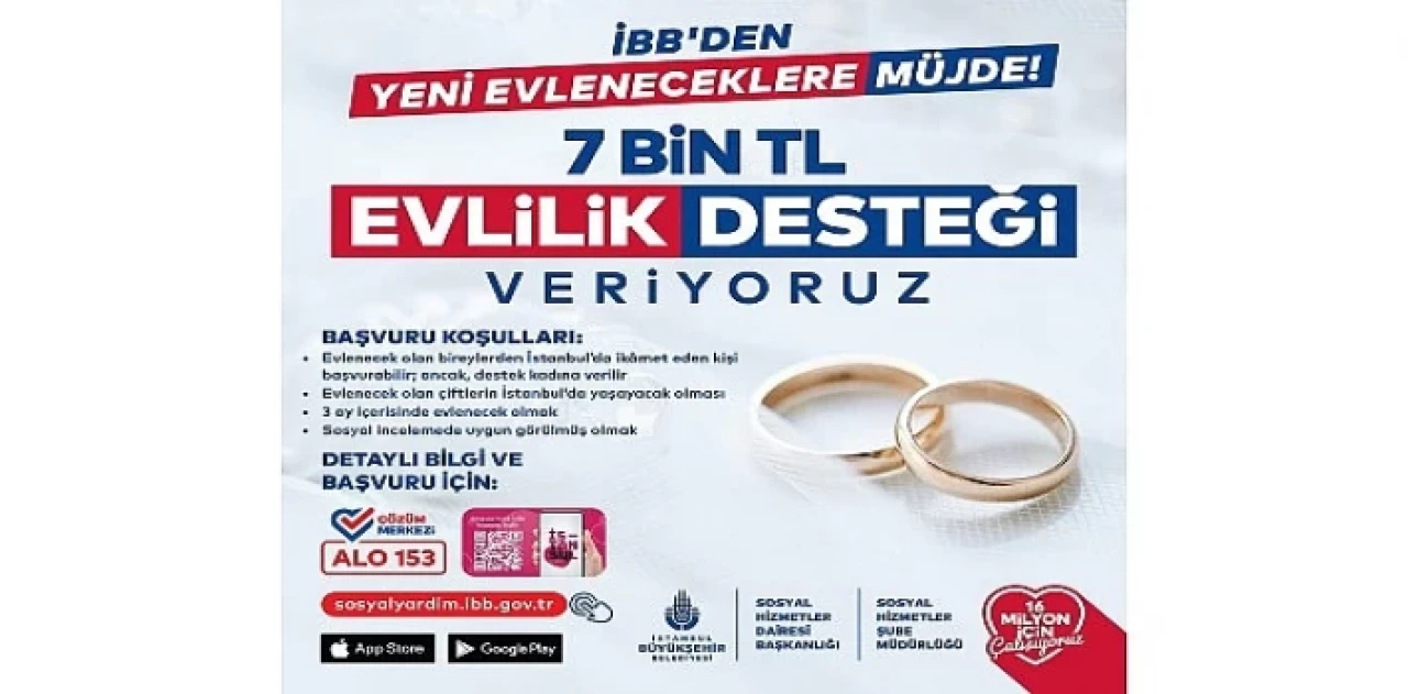 İBB 6 ayda 8 bin 600 çifte evlilik desteği sağladı