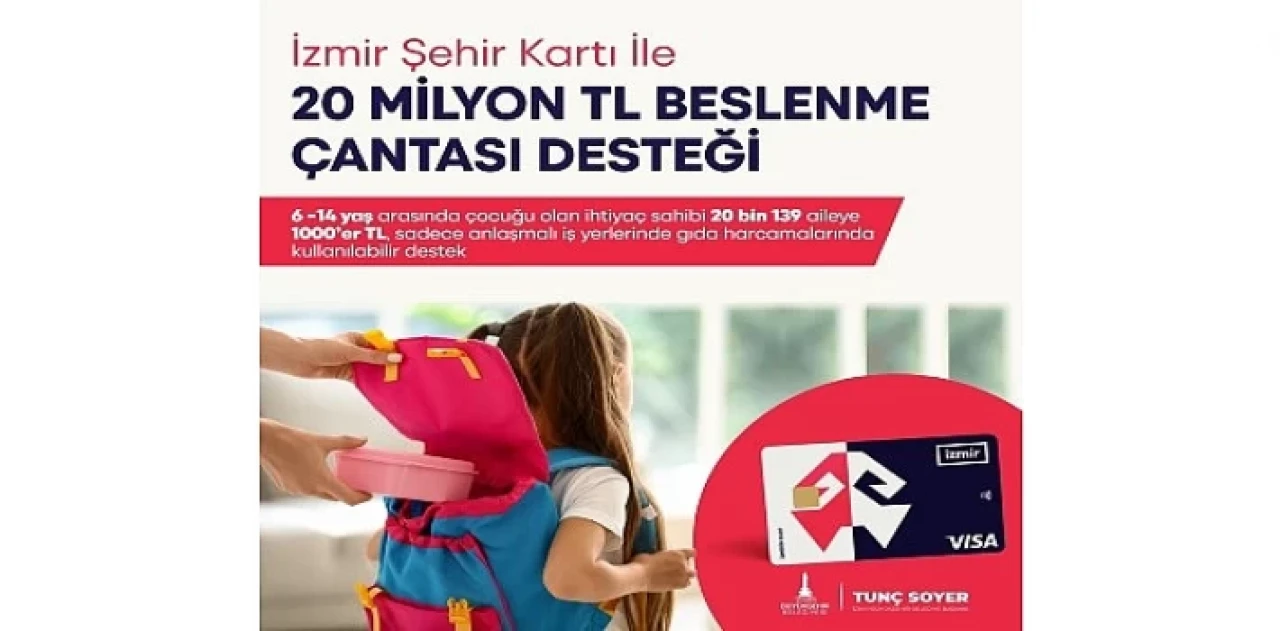 İzmir Büyükşehir Belediyesi’nden 20 bin aileye 20 milyonluk destek