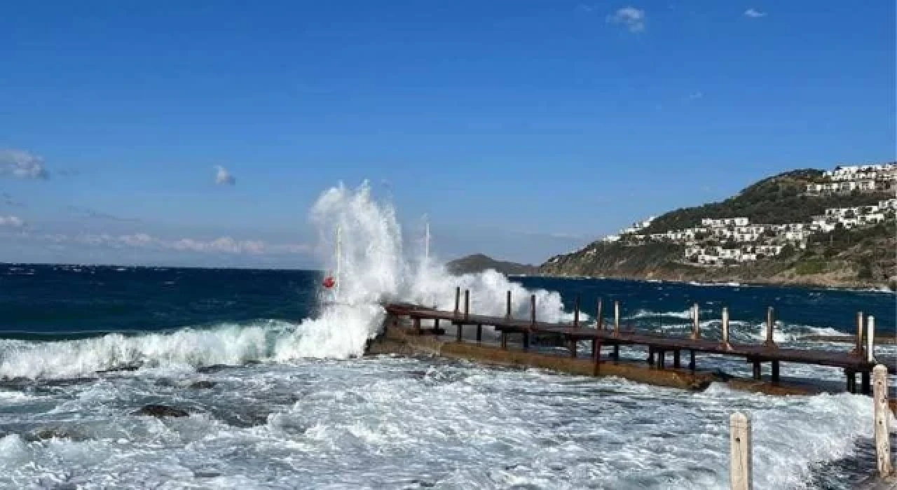 Bodrum’da feribot seferlerine "fırtına" engeli