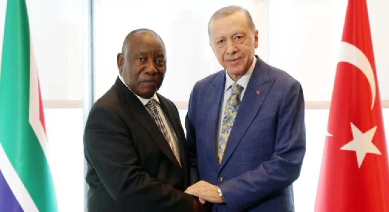 Cumhurbaşkanı Erdoğan, Güney Afrika Cumhuriyeti Cumhurbaşkanı Ramaphosa ile görüştü