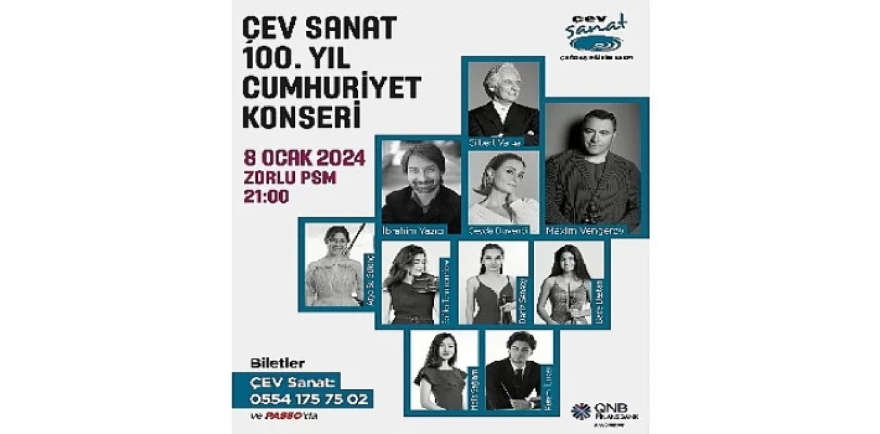 Türkiye’nin parlayan yıldızları ÇEV Sanat’ın “100. Yıl Cumhuriyet Konseri”nde buluşuyor