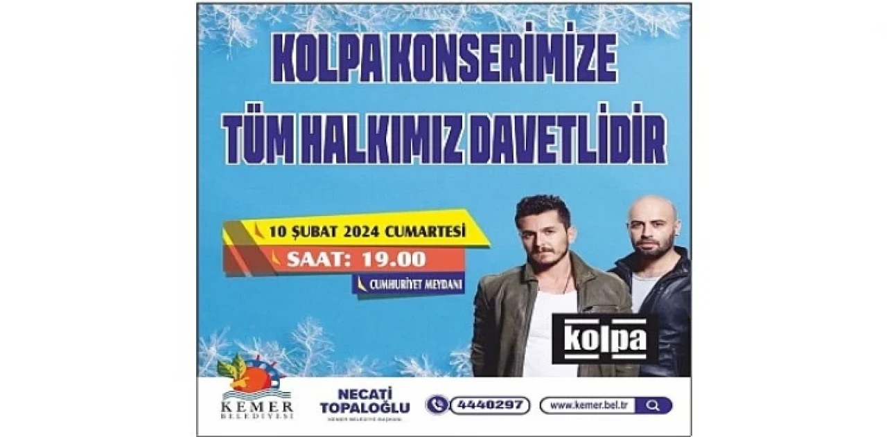 Kolpa Kemer’de konser verecek