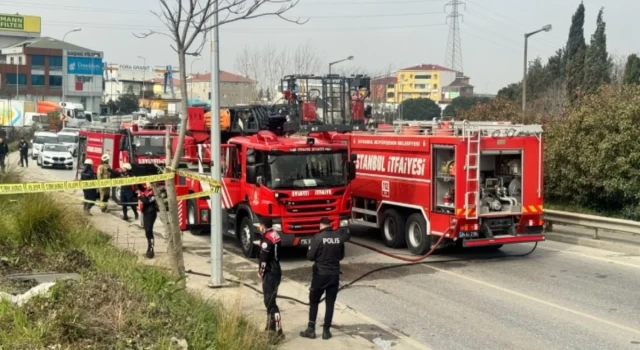 Ataşehir'de akaryakıt tankerinde yangın: 1 ölü, 3 yaralı