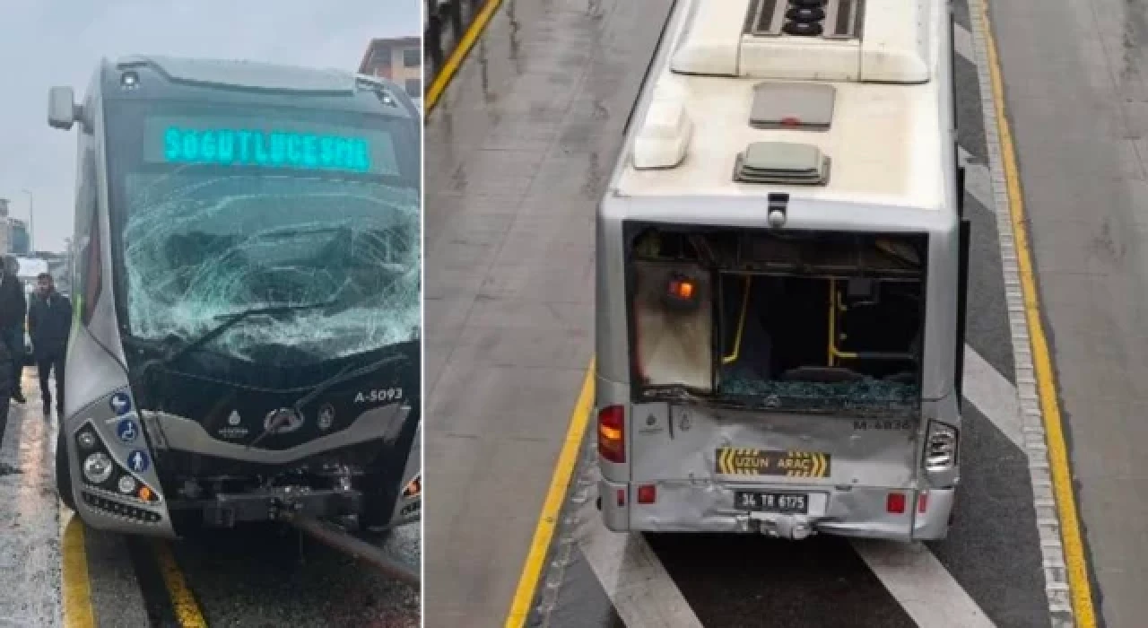 Avcılar’da iki metrobüs çarpıştı: 4 yaralı