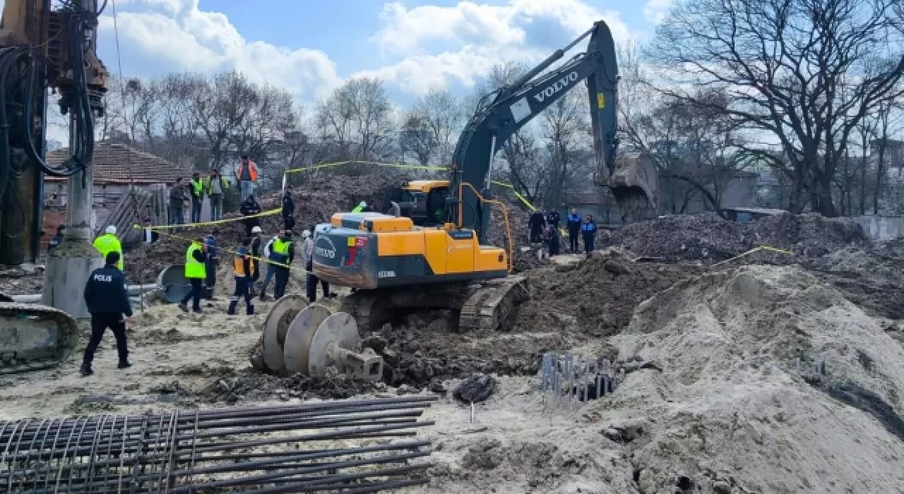 Tekirdağ'da hızlı tren hattı çalışmasında göçük meydana geldi