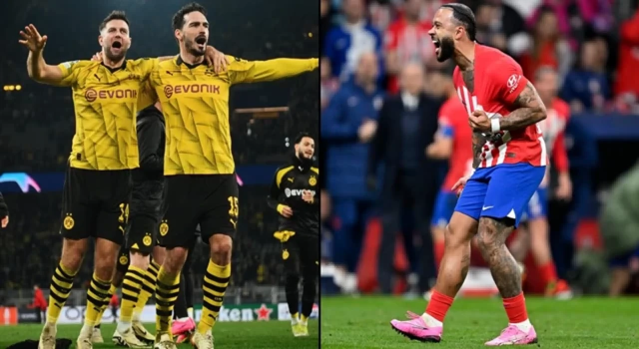 UEFA Şampiyonlar Ligi'nde Atletico Madrid ve Borussia Dortmund, çeyrek finale yükseldi