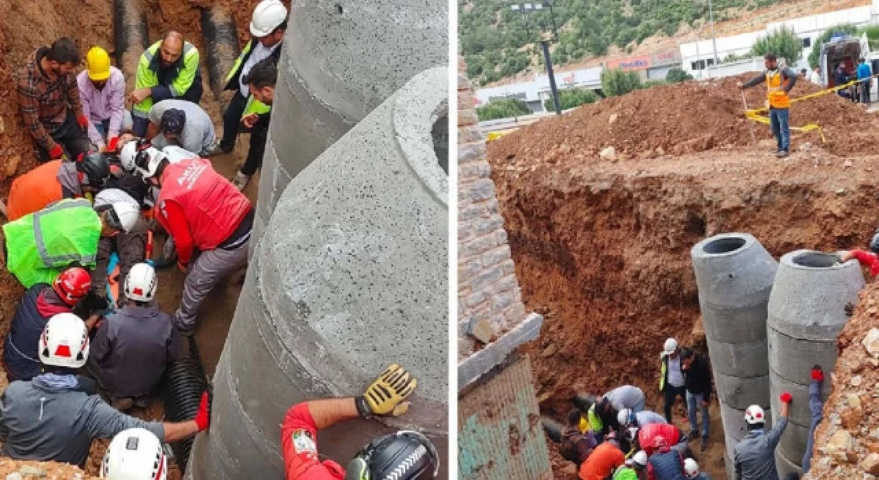 Bodrum'da göçük altında kalan işçiler kurtarıldı