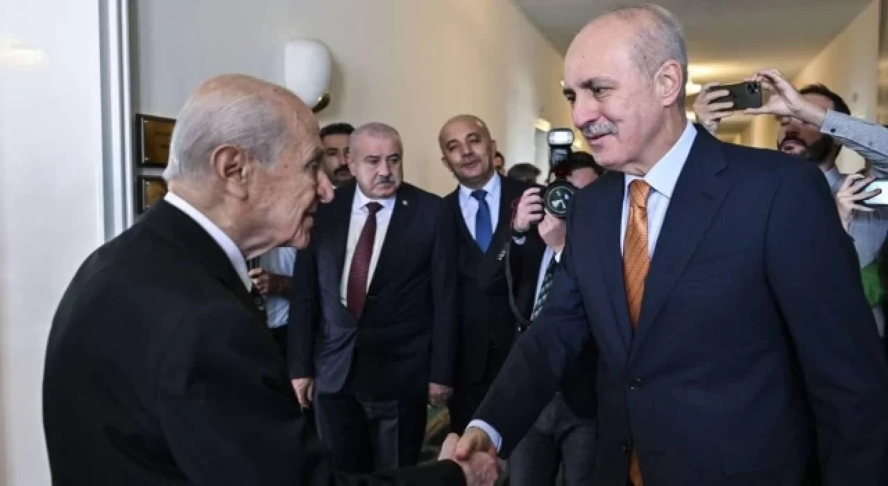 Meclis Başkanı Numan Kurtulmuş’tan Devlet Bahçeli’ye ”yeni anayasa” ziyareti