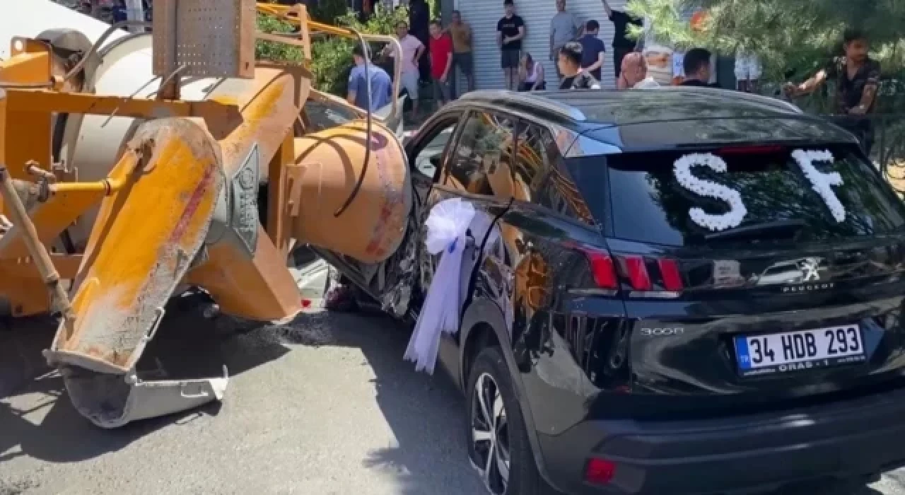 Beton mikseri gelin arabasının üzerine devrildi: 1 çocuk hayatını kaybetti