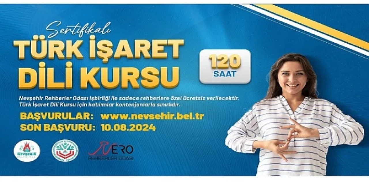 Nevşehir Belediyesi Kapadokya Eğitim Merkezi (KAPEM)’nde, turist rehberlerine yönelik olarak &apos;Türk İşaret Dili Kursu’ açılacak