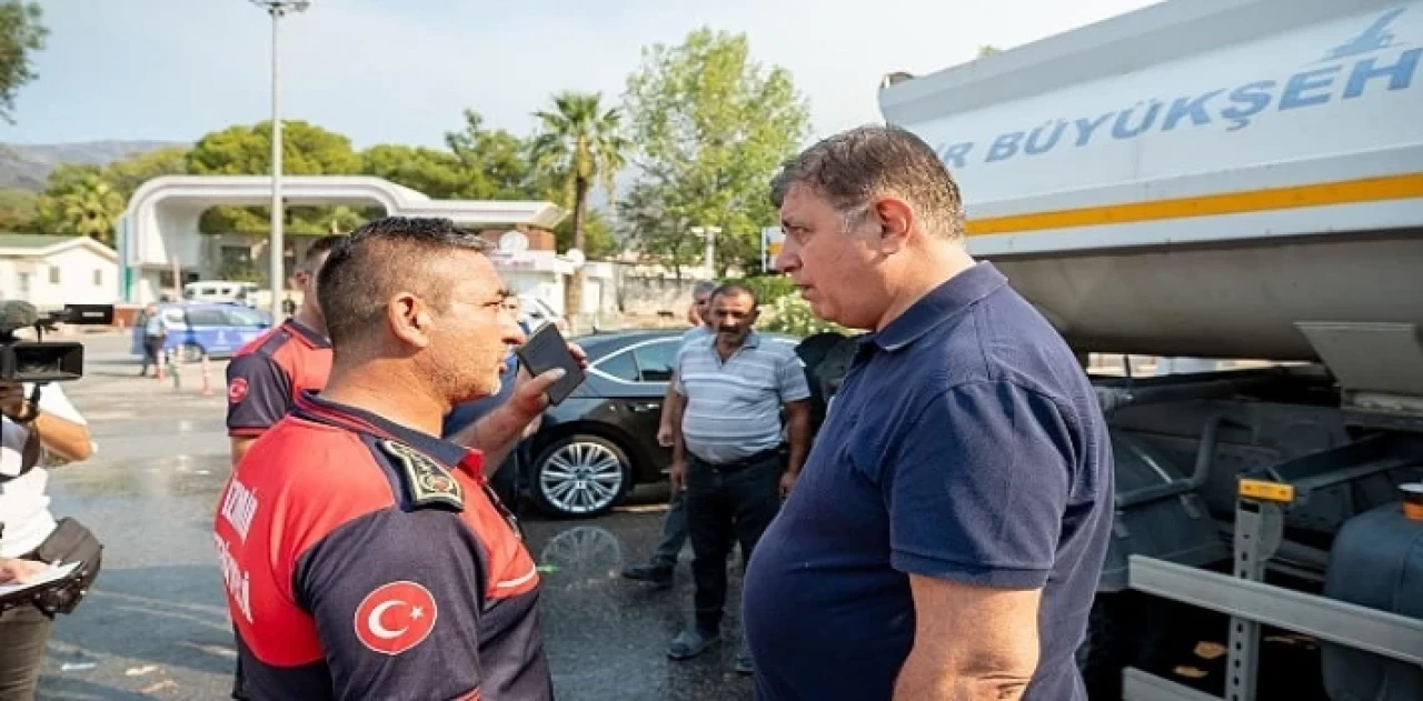 Başkan Tugay yangının etkilediği bölgelerde incelemelerde bulundu