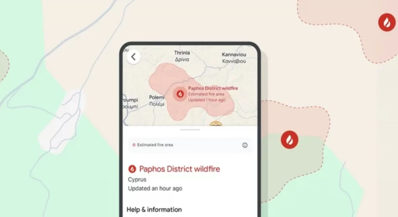 Google, Türkiye de dahil 15 ülkede "orman yangını sınır takibi" özelliğini kullanıma sundu