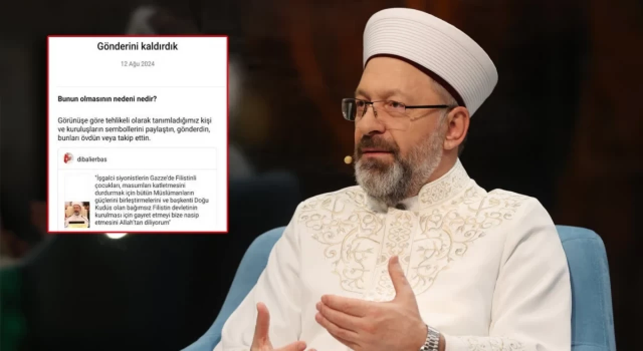 Instagram, Diyanet İşleri Başkanı Ali Erbaş’ın 'siyonist' ifadesi içeren paylaşımlarını kaldırdı