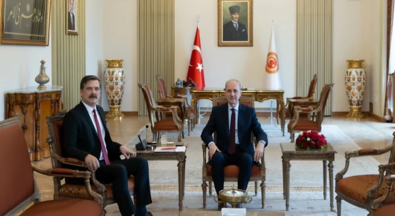 TBMM Başkanı Numan Kurtulmuş ile TİP Genel Başkanı Erkan Baş, Meclis'te görüşecek